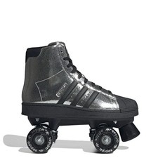 Adidas Superstar 82 Roller Skate Silver Metallic Black Shell Toe Women s sz 9.5