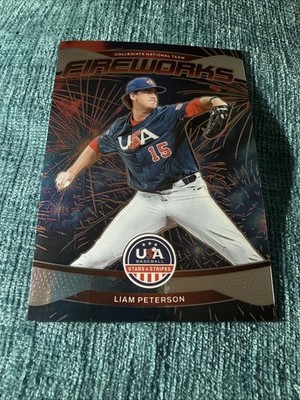 2026 Panini Stars & Stripes - Liam Peterson - Fireworks Insert - Team USA