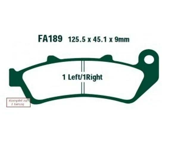 Plaquettes EBC FA189 kevlar pour réparer le freinage mou de la CBR 1000 SC24