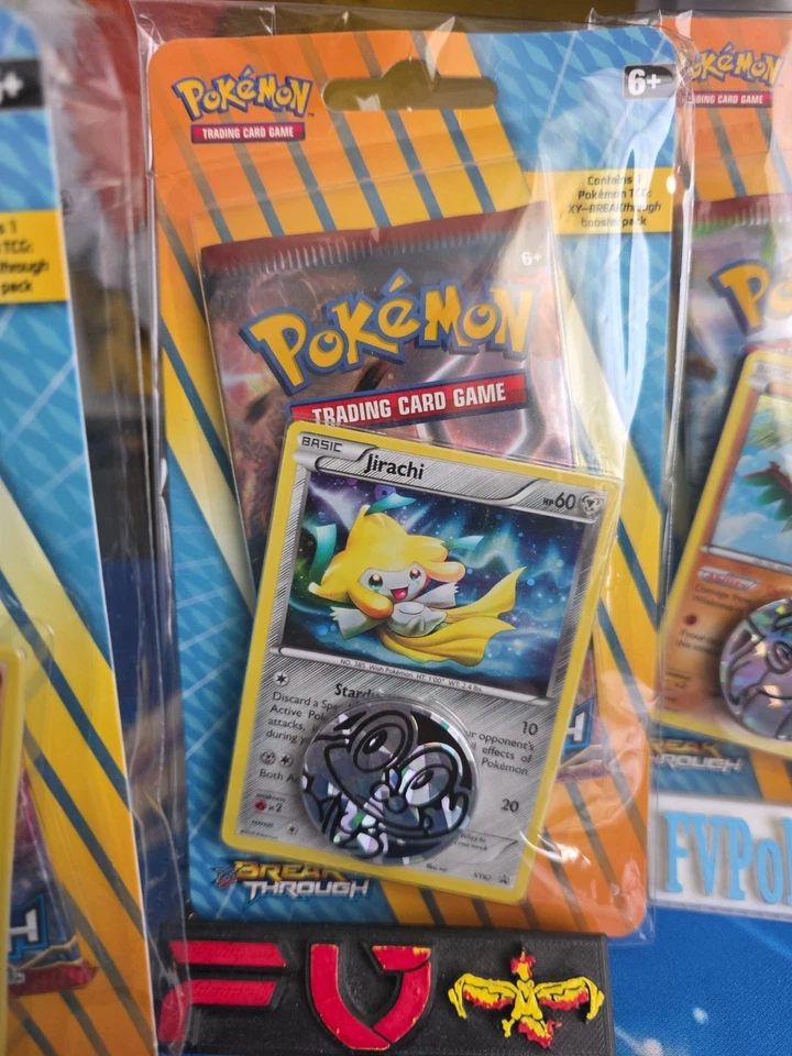 XY Break through Hawlucha, Jirachi Promo Sealed Blister Booster Pack Art Set - Image 4 of 4