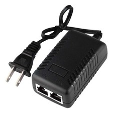 48V POE Injector Adapter Power Supply,10/100Mbps IEEE 802.3af Compliant, for ...