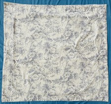 VG GUESS HOME Blue/Gray and Ivory Floral Toile Euro Sham 100% Cotton Made in USA