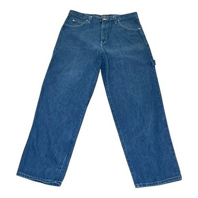 Vintage Y2K Iceberg Jeans Mens Carpenter Denim Pants Straight 36x30 Made Italy