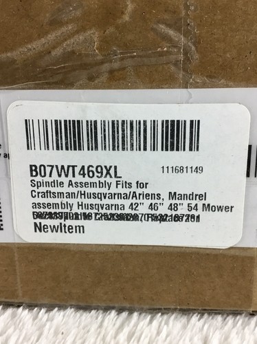 Spindle Assembly Replaces 587253301 Husqvarna Mandrel Craftsman Mower 46"48"54" - Picture 4 of 5