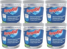 DampRid 6 Pack Refillable Moisture Absorbers 11oz Fresh Scent Dehumidifier