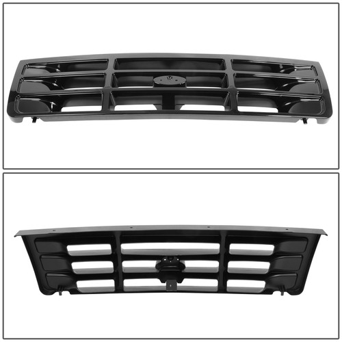 FOR 92-97 FORD F SUPER DUTY BRONCO F150-F350 F53 F59 FRONT BUMPER GRILLE BLACK - Picture 6 of 7
