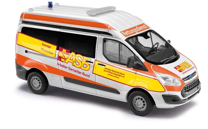 Busch 52514 - 1/87 / H0 Ford Transit Custom High Roof Bus ASB - New