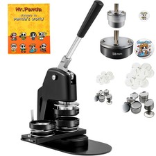 Kit Fustellatrice Manuale Badge Punzonatrice Spillo Diametro 58mm & 25mm