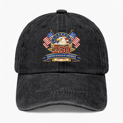 250 Years Of Freedom USA Hat 1776 2026 Patriotic Eagle Baseball Cap Adjustable