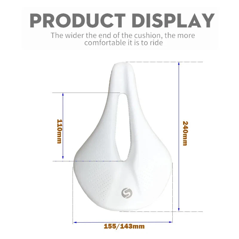 Sillines de carbono MTB/carretera bicicleta de montaña fibra cojín asientos 240-143/155 mm Foto 4 de 4