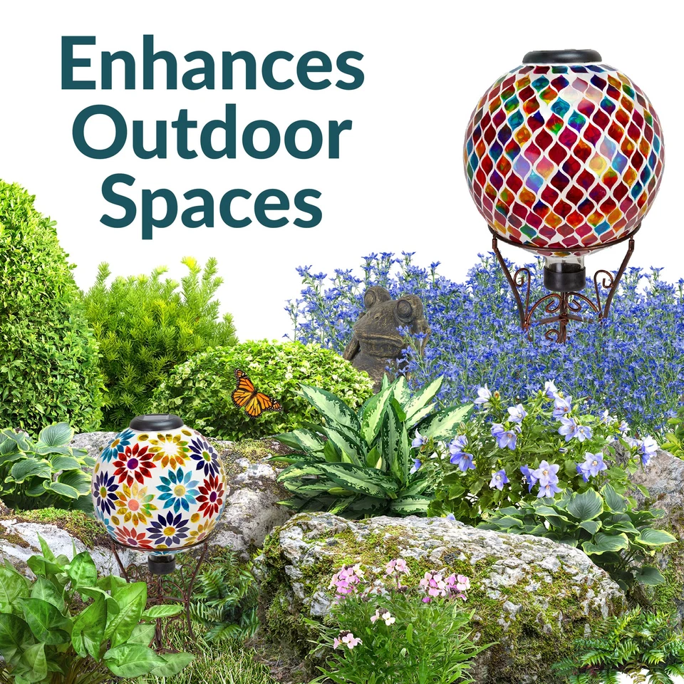 Soporte para globo de observación exterior de acero con pergamino decorativo - bronce de Sunnydaze Foto 4 de 4