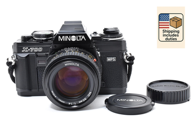 MINT] Minolta New X-700 Black 35mm SLR Film Camera + MD 50mm f/1.4
