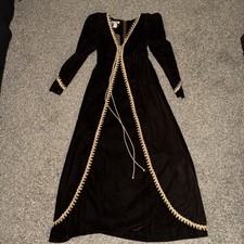 Rare Early 1970s Black Label VELVET Queen Corset Dress/Gown by Gunne Sax size 9
