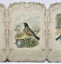 2413AH ~ Famiglia Vittoriana 1899 Singer Macchina da Cucire Calendario Tri Fold!  Ottimo!