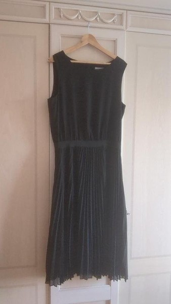 Women Hallhuber Dress Black Polyester 40 / L / 48 #920F