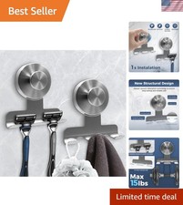 Suction Cup Razor Holder for Shower,Heavy-Duty 7KG Suction Hooks for Razor,To...
