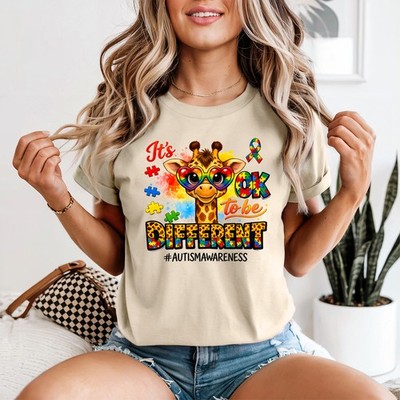 Its OK To Be Different Womens T-Shirt Autism Awareness Gift For Her
