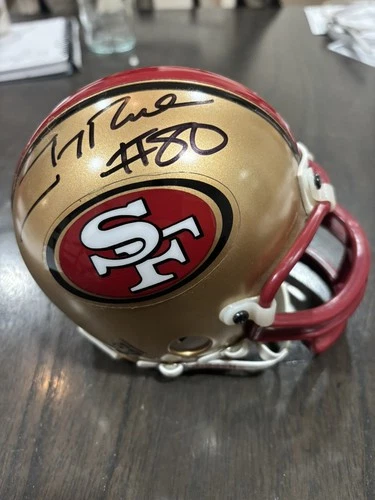 Jerry Rice San Francisco 49'ers Signed Lil' Riddell Mini Helmet w/ Box