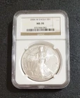 2006 W Burnished American Silver Eagle NGC MS70 First Year Burnished