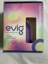 EVIG Soft Menstrual Cup~  Silicone~Reusable~ Hypoallergenic ~ Size  LARGE~ NIB