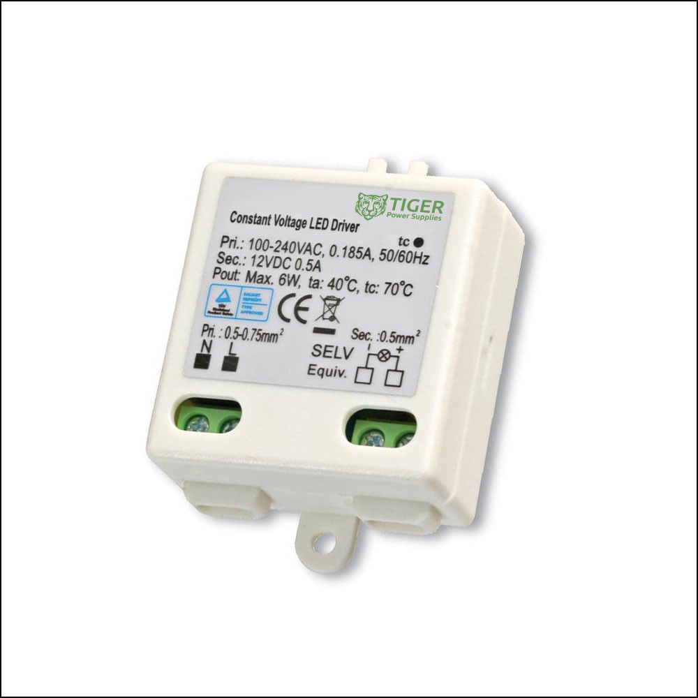 Tiger Power Supplies 12vdc 500mA 6W Miniature LED Driver