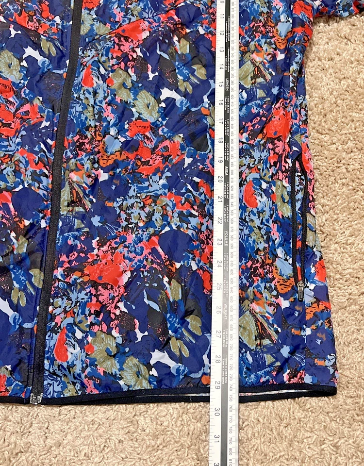 Nike Womens XL Jacket Sportswear Windrunner Hooded Pink Floral RARE Vented Full - Image 3 of 4