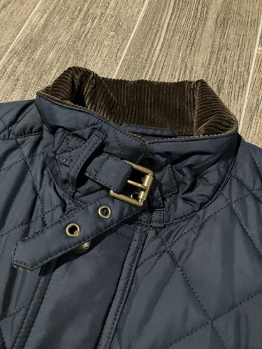Polo Ralph Lauren Quilted Vest Mens Medium Navy Blue Collar Snap Button - Bild 3 von 5