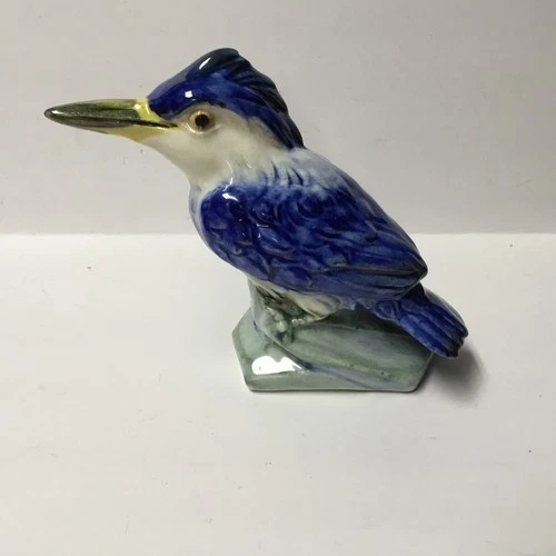 Vintage STANGL Art Pottery Bird 34063 Kingfisher 5 X 4 Inches, Excellent
