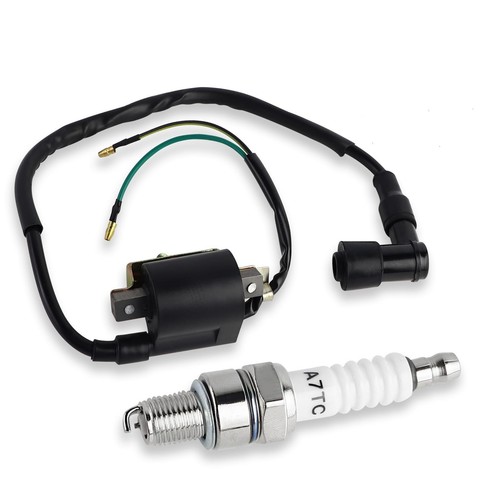 Ignition Coil 2 Wire Spark Plug A7TC For 4 stroke 50cc 70cc 90cc 110cc 125cc ...