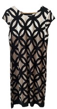 NEW/NWT! DRESS BARN Geometric Print Desk-to-Dinner Knit Dress ~Size 14 ~MSRP $42