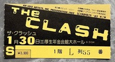$0 SHIP! Japan 1982 tour ticket stub THE CLASH Joe Strummer MORE LISTED yellow