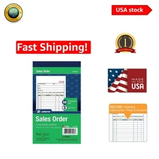 Elegant 3-Part Order Book - 50 Set Carbonless Forms, Customizable for Branding