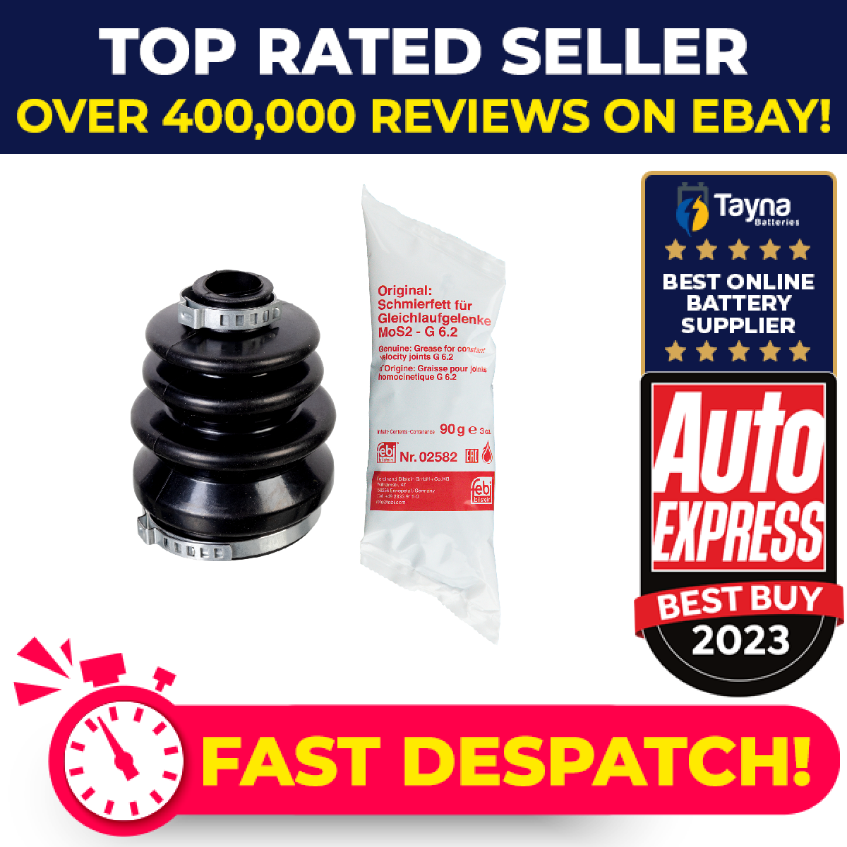 CV Joint Boot fits OPEL ASTRA J 1.6 Front Inner, Left 2009 on C.V. Driveshaft