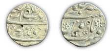Aurangzeb Silver Half Rupee Surat Mint Mughal Empire Coin