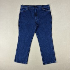 Wrangler Men  s 936DSD Cowboy Cut Slim Fit Jeans 42x30 Dark Wash USA Fabric