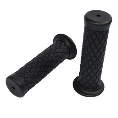 Diamond Style Gummi Griffe 1 Zoll Lenker  für Harley & Custom Bikes schwarz