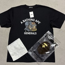 APE BAPE GENERALS GOD SELECTION T shirt XL black BLACK Generals BABY MILO SHARK