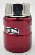 100 Genuine THERMOS Stainless King 470ml Food Jar Cranberry Red Hiking