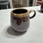 Vintage McCoy Brown Drip Glaze Pottery 7025 Coffee 4” Mug Cup USA