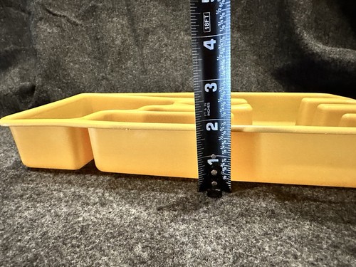 Rubbermaid Vintage HarvestGold Utensil Flatware Silverware Tray Drawer Organizer - Afbeelding 4 van 6