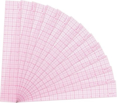 Westcott 8ths Graph Transparent Beveled Edge Ruler, Zero 12-Pack,