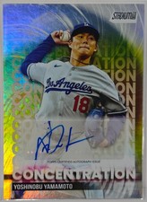 MLB Yoshinobu Yamamoto 25 Topps Stadium Club Autographed Card