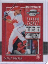2019 Panini Chronicles Contenders Optic Ruby Wave 94/199 Carter Kieboom Rookie