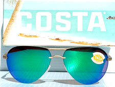 New COSTA HELO Champaign Aviator POLARIZED Green Mirror 580P Sunglass HLO 243