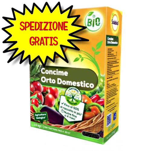 SOLABIOL CONCIME BIOLOGICO ORTO DOMESTICO 1,5 KG GRANULARE