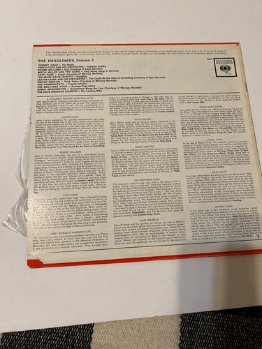 Vintage Vinyl Record the headliners limited edition Columbia club members only - Picture 2 of 4