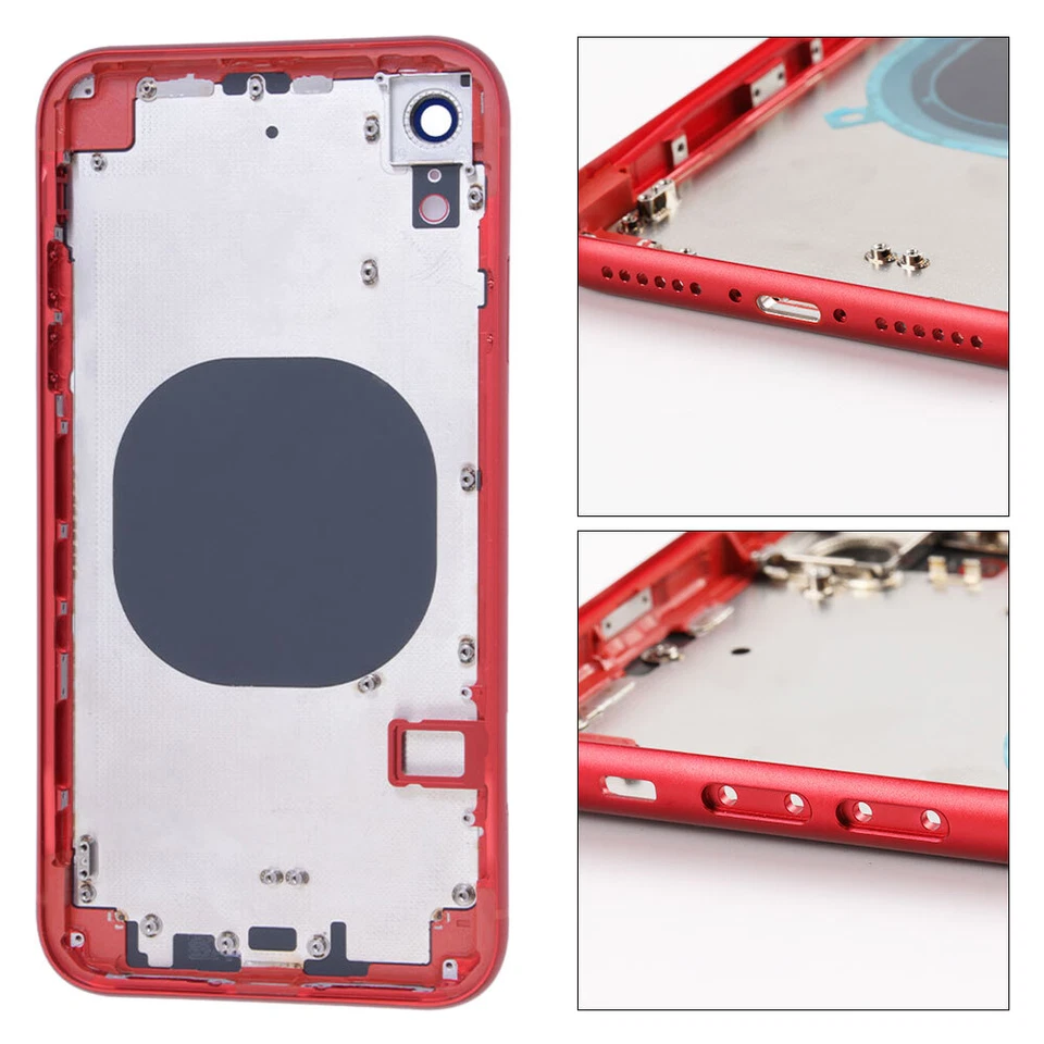 For iPhone XR Back Cover Housing Glass Rear Battery Door Frame Replacement Part - Image 3 of 4