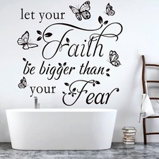 Inspirational Wall Decal Sticker Quotes Vinyl Wall Stickers Let Your Faith Be...