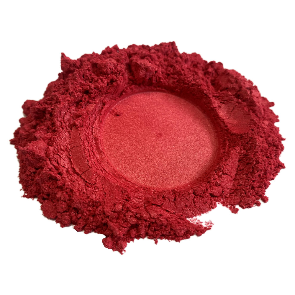 Polycraft Pearlescent Mica Pigment Powder - Red - 50g