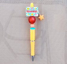 BEADED TEACHER PEN WITH STAR CHARM